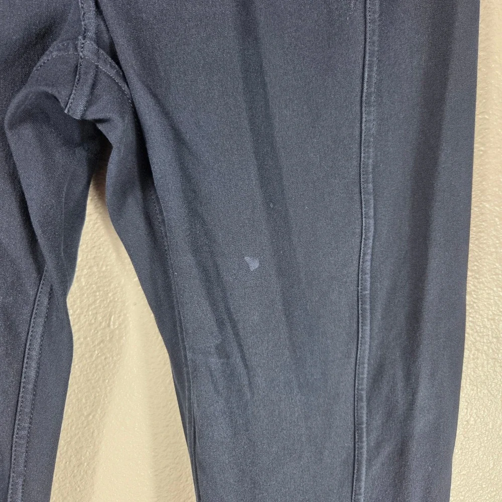 AYR The Sizzle Navy Tonal Seamed Split Hem Pants Women's 10